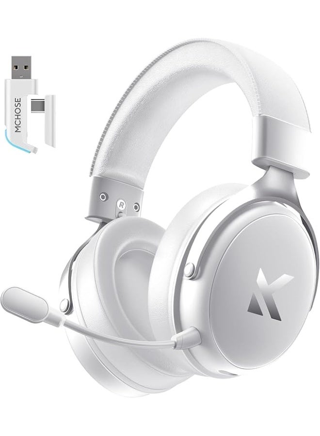 MCHOSE V9 Pro Gaming Headset Bluetooth Headset Wireless Headset Headset with Microphone 7.1 Surround Sound Quad-Mode Wireless Connectivity 250-Hour Battery Life Compatible with PS5 / Mobile Phones / PC - Image 1
