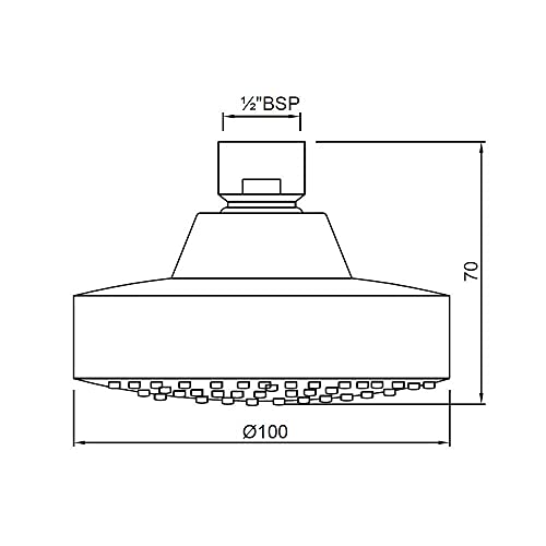 Jaquar Overhead Shower Single Flow, 100mm dia, (ABS CP), OHS-CHR-1989 - Image 2