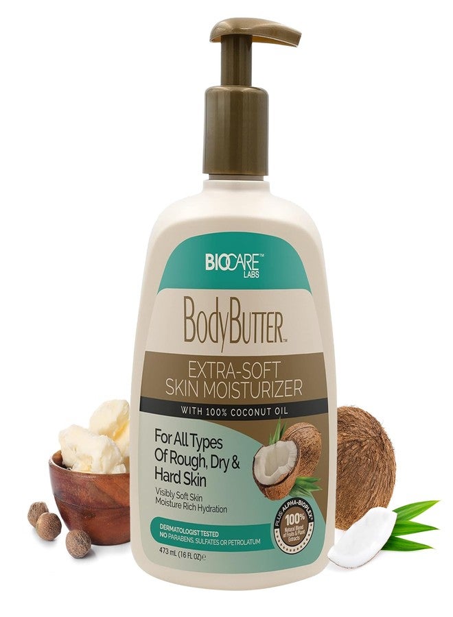 Biocare Body Butter Cream - Deep Moisturizing Cream for Rough, Dry & Hard Skin with 100% Coconut Oil, Hydration for Revitalized & Fresh Skin, Extra Soft Moisturizer for Youthful Glow 16 oz - Image 1
