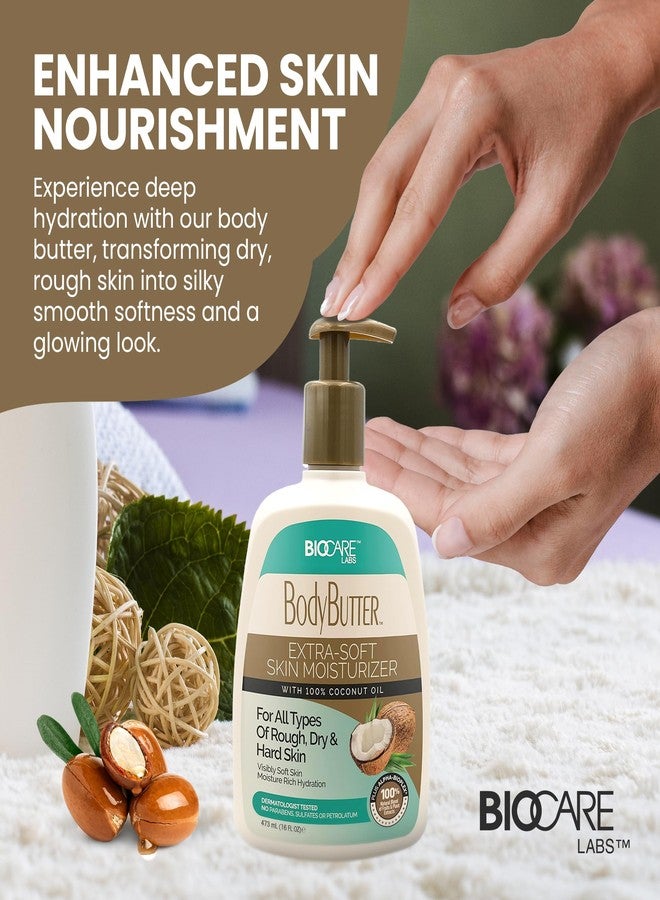 Biocare Body Butter Cream - Deep Moisturizing Cream for Rough, Dry & Hard Skin with 100% Coconut Oil, Hydration for Revitalized & Fresh Skin, Extra Soft Moisturizer for Youthful Glow 16 oz - Image 5