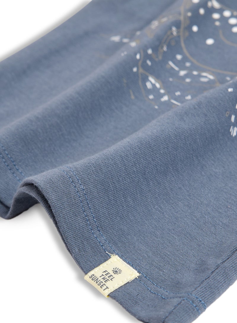 ديركجي طقم أولاد ديركي - تي شيرت تفاعلي بأكمام قصيرة وشورت كارغو أبيض بنسيج محكم - Image 5