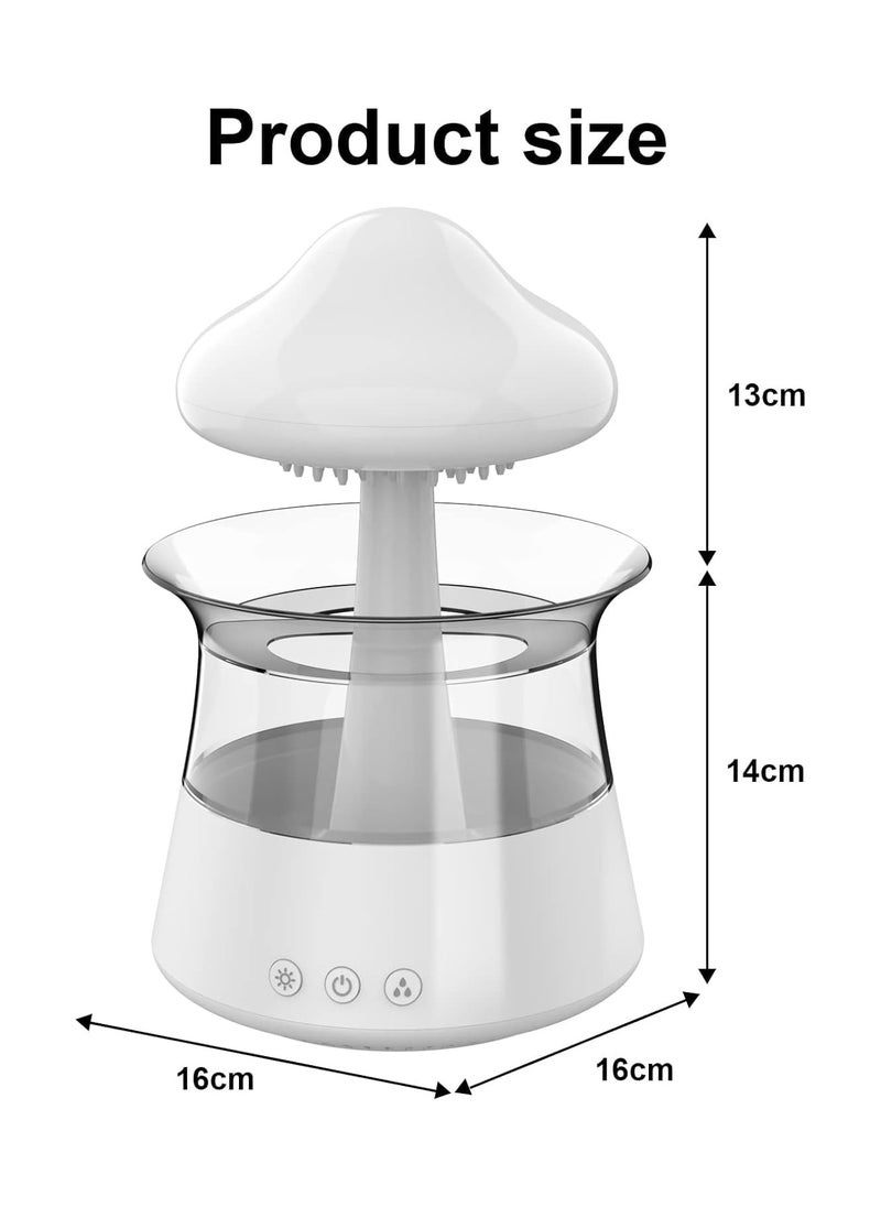 Generic - Humidifier Rain Cloud Humidifier Rain Mushroom Lamp with Fragrance and 7 Colours LED Rain Lamp Rain Mushroom Lamp with Water Drops and Rain Sounds Water Drop Air Humidifier for Rooms Home - Image 1