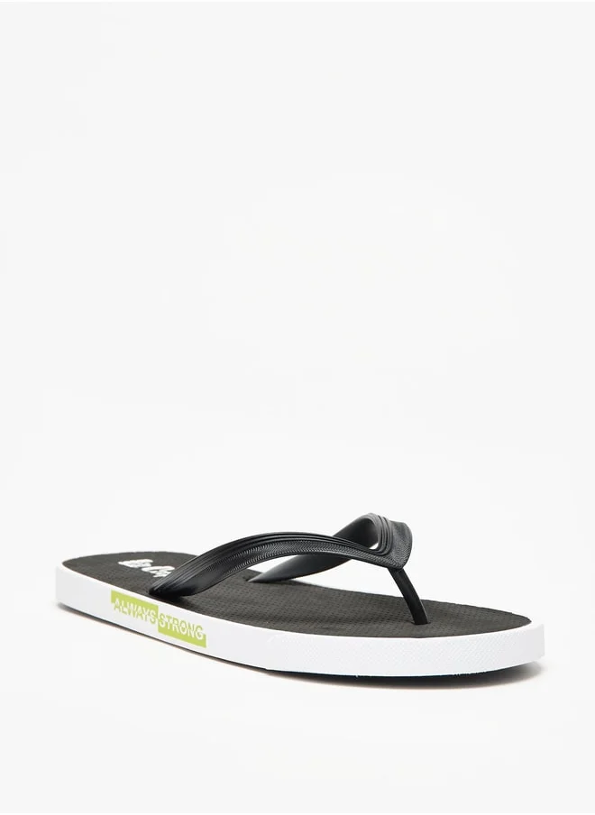 لي كوبر Men's Textured Flip Flop Slippers