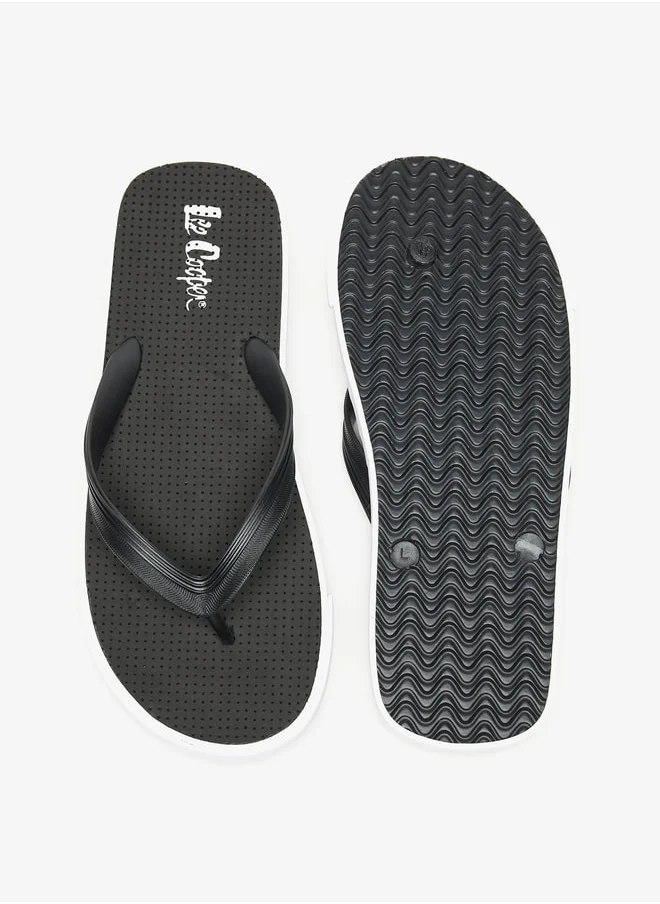 لي كوبر Men's Textured Flip Flop Slippers