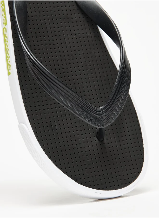 لي كوبر Men's Textured Flip Flop Slippers