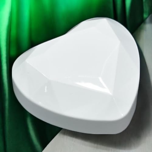 DIAcheck Moon Heart Shape Jewellery Box with LED Light for Proposal Wedding Engagement (WHITE (GLOSSY), Ring (2.75x2.75)) - Image 2