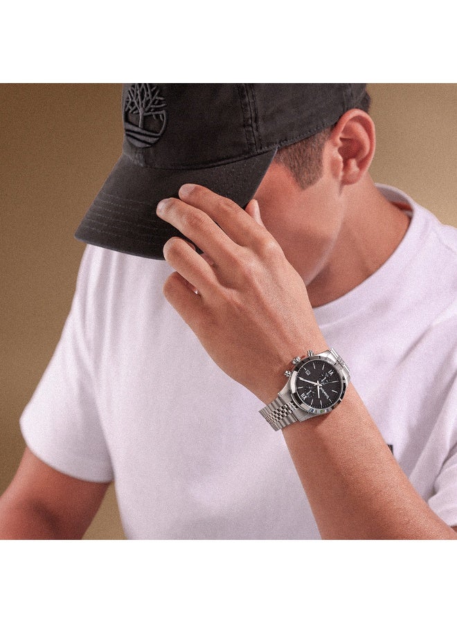 Timberland Men Ripgorge Stainless Steel Bracelet Chronograph Watch for Men, 44mm - Image 5