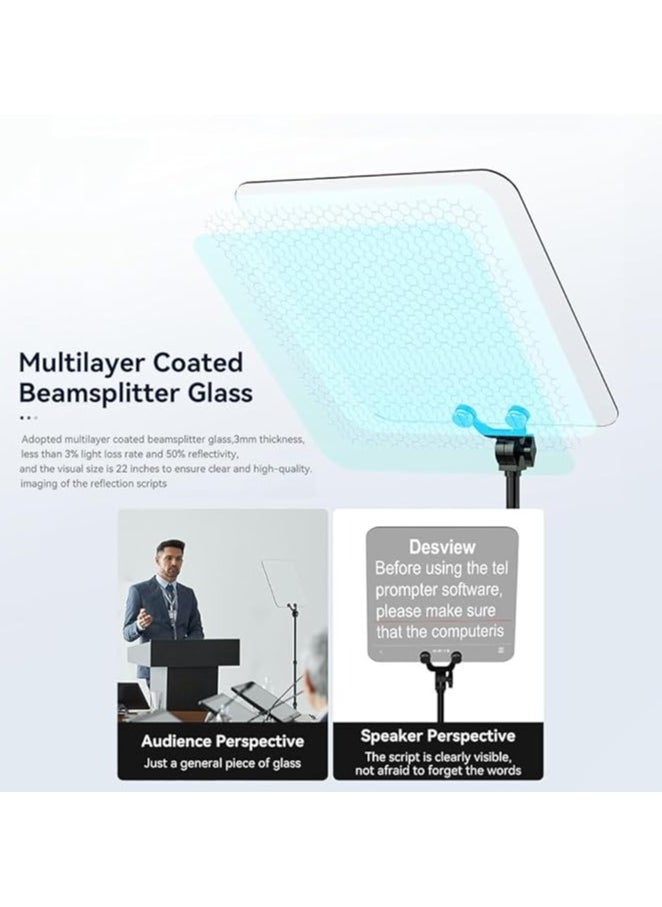 Desview TP200 Teleprompter Portable Landing Teleprompter 17inch 1000nits Screen for Conference Live Video Recording - pzsku/ZB925B45E776AC39FCC3FZ/45/_/1740474999/c70a2c3e-1a79-466a-bc4d-91c1908fc404