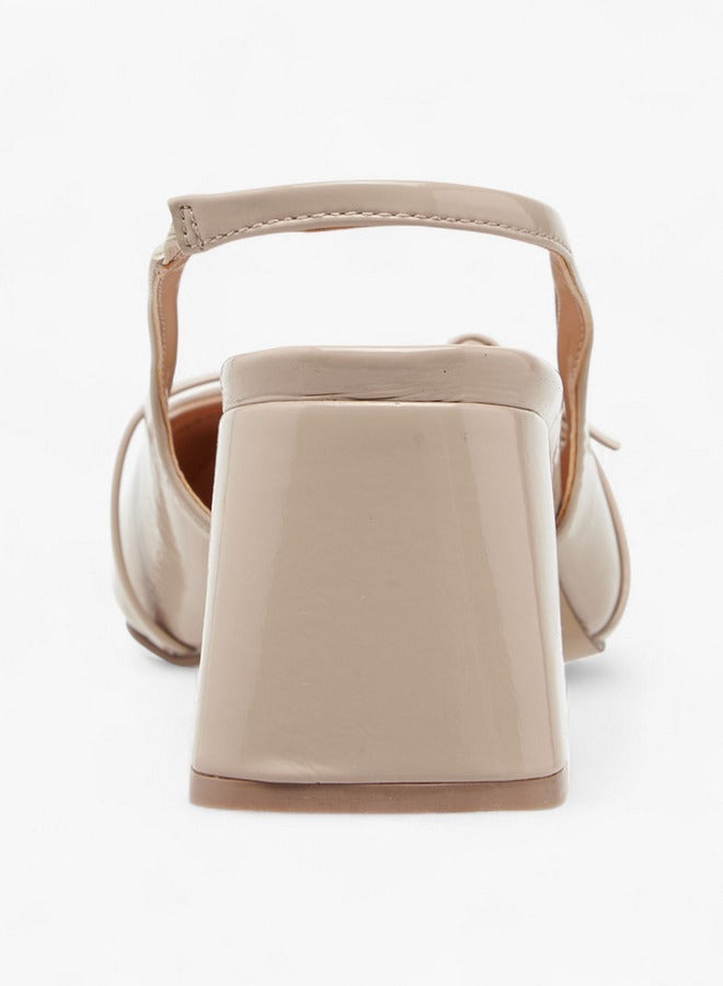 Celeste Women's Solid Slingback Slip-On Shoes with Block Heels - Image 5