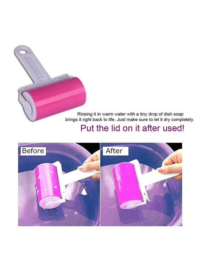 Foyken Sticky Lint Remover Roller for Clothes Sheets Reusable Easy-Tear Pet Hair Remover for Clothes, Sofa, Furniture, Sweater, Dust & Dirt - Pack of 1 (Multicolor) (washabale lint Roller) - Image 5