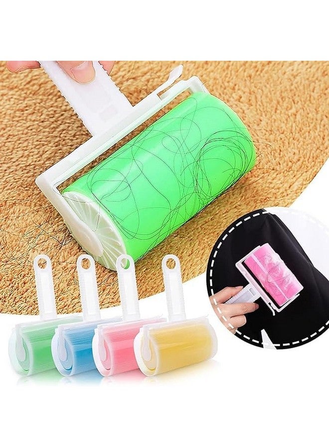 Foyken Sticky Lint Remover Roller for Clothes Sheets Reusable Easy-Tear Pet Hair Remover for Clothes, Sofa, Furniture, Sweater, Dust & Dirt - Pack of 1 (Multicolor) (washabale lint Roller) - Image 3