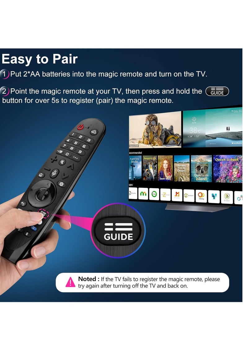 Najwa - Voice Magic Remote AKB75855501 for LG OLED QNED NanoCell Webos Smart TV Magic Remote Control Replacement AN-MR20GA MR19BA MR18BA MR650A, with Pointer Function - Image 1