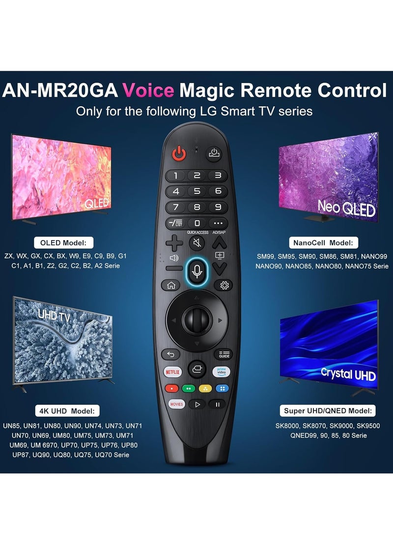 Najwa - Voice Magic Remote AKB75855501 for LG OLED QNED NanoCell Webos Smart TV Magic Remote Control Replacement AN-MR20GA MR19BA MR18BA MR650A, with Pointer Function - Image 1