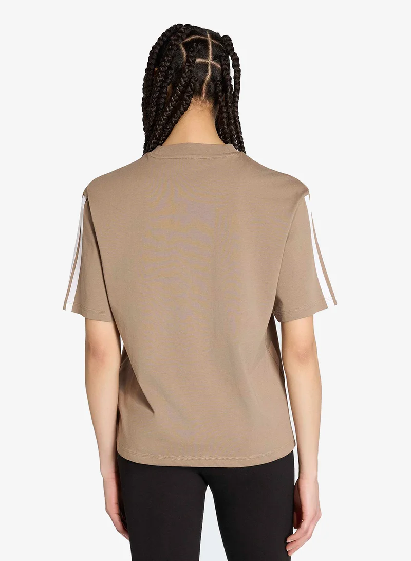 Adidas KHASIX/WHITE 3-Stripes Boyfriend T-Shirt for Women | Best Price UAE