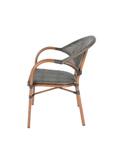 LIVING ACCENTS Textilene Fabric Aluminium Outdoor Chair Brown and Grey 82 x 57 x 62 cm SW23-ZF3022C  - Image 3