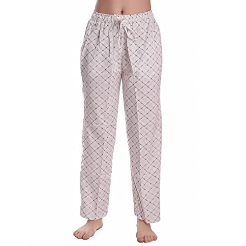 CIERGE Women's Cotton Cheque Printed Pyjama/Casual Style Pajama Trackpant Loungewer (Red, Blue, Brown; Pack Of 3) - Image 5