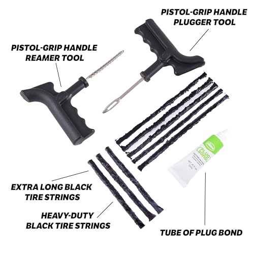 Slime 2040-A Tire Repair Plug Kit, Deluxe, Contains Strings, Tools and Glue, 11 Pieces - Image 2