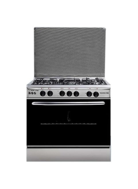 Techno Fire (TF-15-S) 60x80 Gas cooker complete Stainless 5 burners Silver