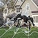 VLUSSO Novelty Toys for Playing Jokes Halloween Decorations Outdoor 16 FT Giant Spider Web 50 Large Spider Triangular Huge Spider Web and Stretch Cobwebs Yard Lawn Party Decor Props for Haunted - Image 3