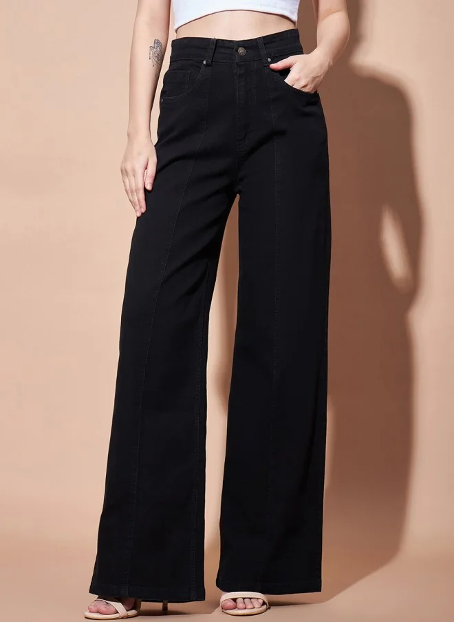 ساسافراس High-Rise Black Jeans for Women