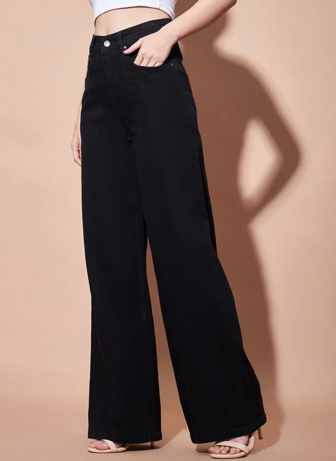 ساسافراس High-Rise Black Jeans for Women