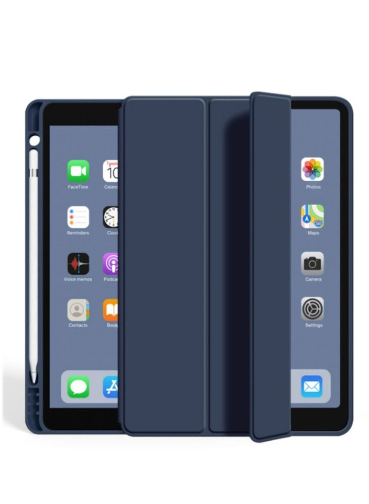 Loquat Dark Blue iPad case with pen slot 