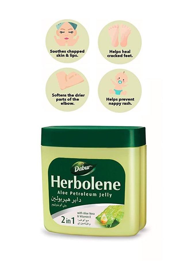 Dabur Herbolene Aloe Petroleum Jelly | Enriched with Aloe Vera and Vitamin E | For Dry and Rough Skin - 425 ml - pzsku/ZB925EC52DB0A43204CD8Z/45/_/1679641133/2254052c-f14f-4b8c-bfe8-df3d701dd8b6