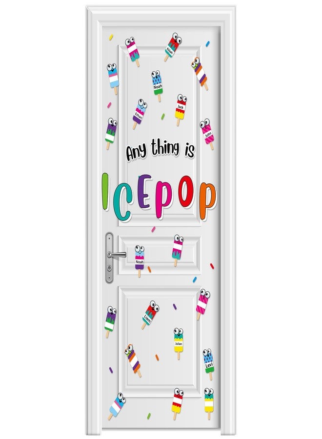 Mooliwe 52 Pcs Summer Bulletin Board Decorations Set Anything is Ice Pop Bulletin Board Decorations Back to Cutouts for Home Party Supplies - Image 4