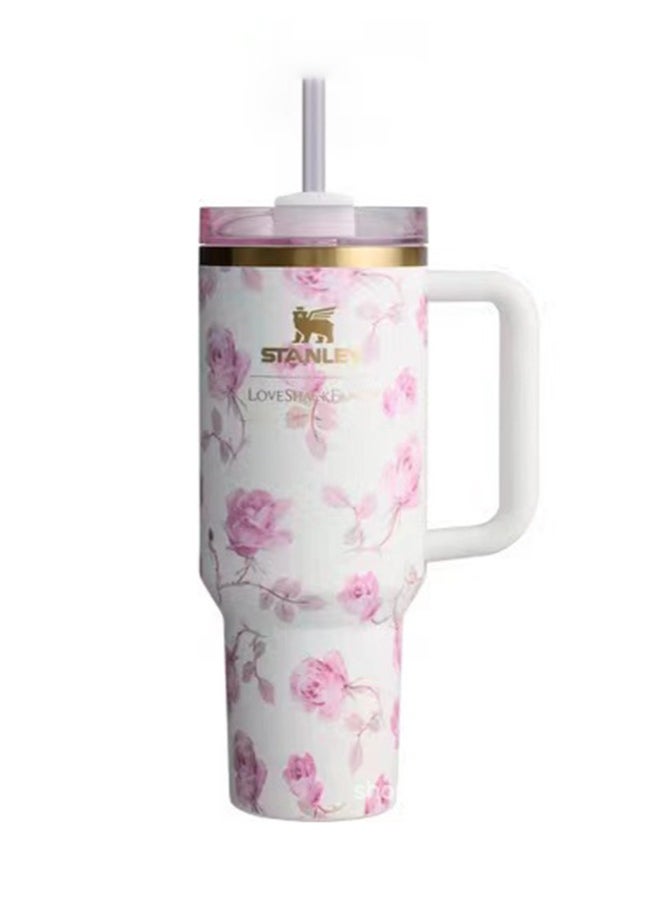 Stanley - Stainless Steel Vacuum Insulated Tumbler with Lid and Straw for Water, Iced Tea or Coffee, Smoothie and More, 40 oz,white - Image 1