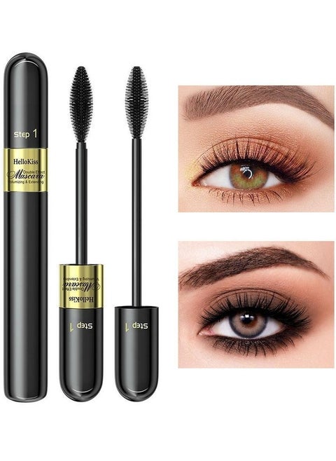 ماسكارا 2 في 1 4D Lash Mascara Thrive لإطالة الرموش وتكثيفها بشكل طبيعي 5 مرات، ماسكارا أساسية سميكة وممدودة ومضادة للماء وغير ملطخة