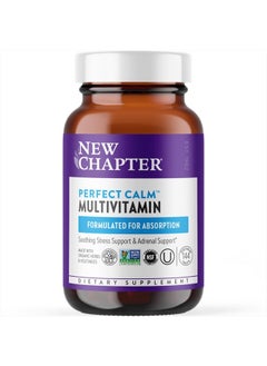 Perfect Calm - Daily Multivitamin for Stress & Mood Support with B Vitamins + Holy Basil + Lemon Balm + Organic Non-GMO Ingredients - 144 Count