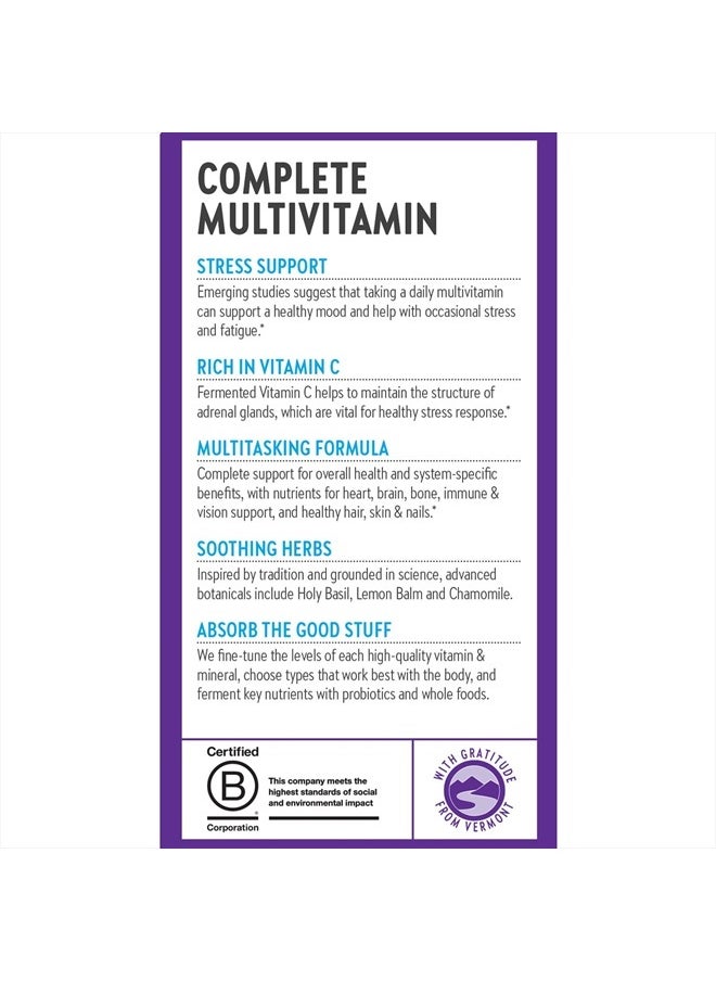 New Chapter - Perfect Calm - Daily Multivitamin for Stress & Mood Support with B Vitamins + Holy Basil + Lemon Balm + Organic Non-GMO Ingredients - 144 Count - Image 1