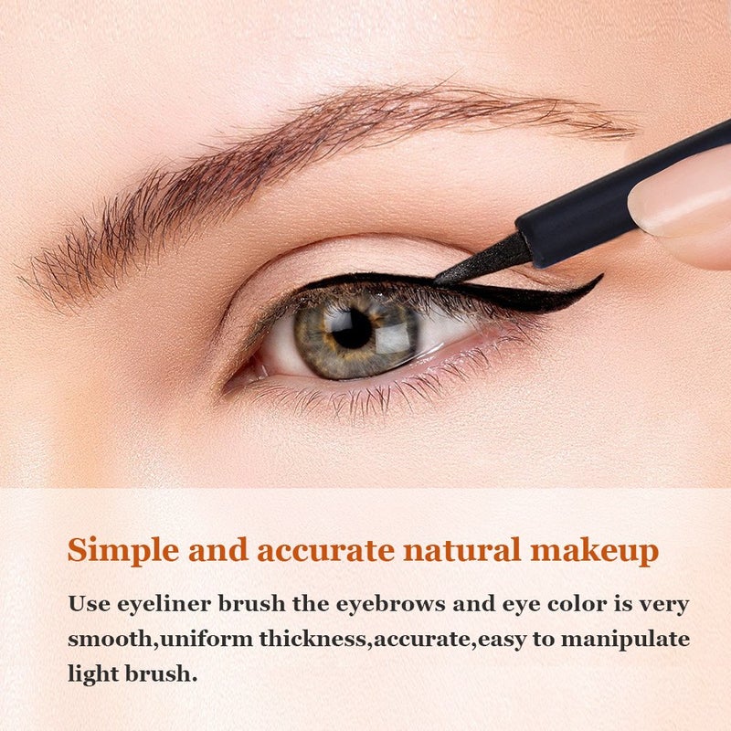 Bysiter Disposable Eyeliner Brush Eye shadow Applicator Fine Point Eye Liner Pens Lip Liner brushs Cosmetic Wands Makeup Tool setï¼Œ200pcs (Black) - Image 2