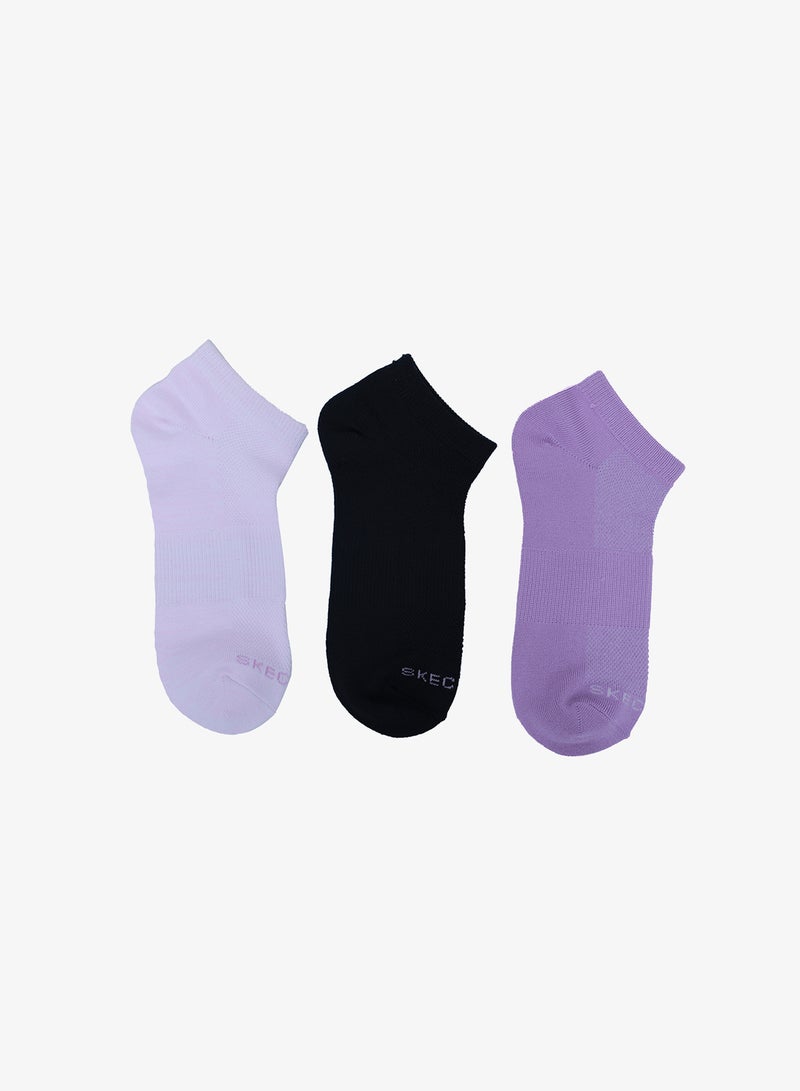 SKECHERS 3 Pack Non Terry Low Cut Socks - Image 1