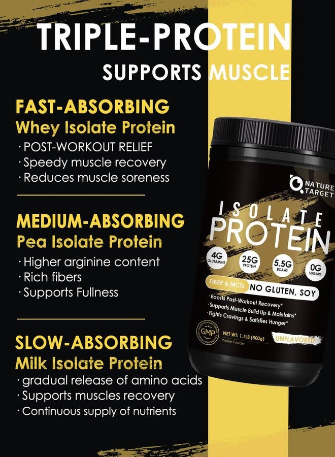 NATURE TARGET Unflavored Protein Powder - 24g Whey, Milk & Pea Isolate Blend with MCTs - No rBGH, Gluten-Free - Perfect for Coffee & Baking - 16 Servings - Image 4