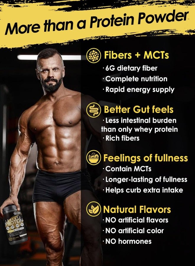 NATURE TARGET Unflavored Protein Powder - 24g Whey, Milk & Pea Isolate Blend with MCTs - No rBGH, Gluten-Free - Perfect for Coffee & Baking - 16 Servings - Image 5