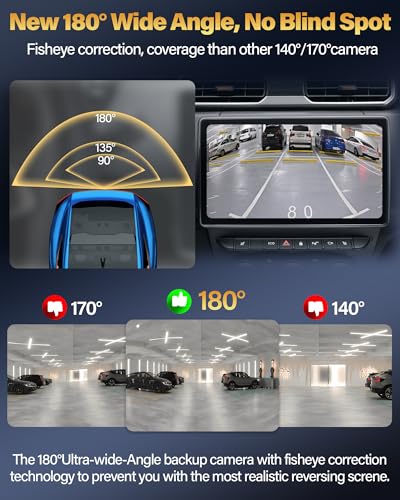 Jansite Upgrade 180Wide Angle Backup Camera AHD 1080P Back up Camera for Cars Super Night Vision 360 Rotatable FrontSideRear View Camera IP69K Waterproof Reverse Camera Nodrillling Install - Image 3