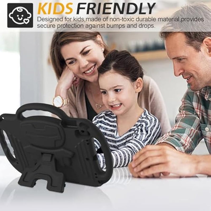 AVAWO Kids Case for New iPad 9th Generation 10.2 inch 2021 with Lanyard,iPad 8th/7th Generation Case for Kids, Shockproof Handle Stand Shoulder Strap Bumper Cover for iPad 2021/2020/2019,Black - Image 4