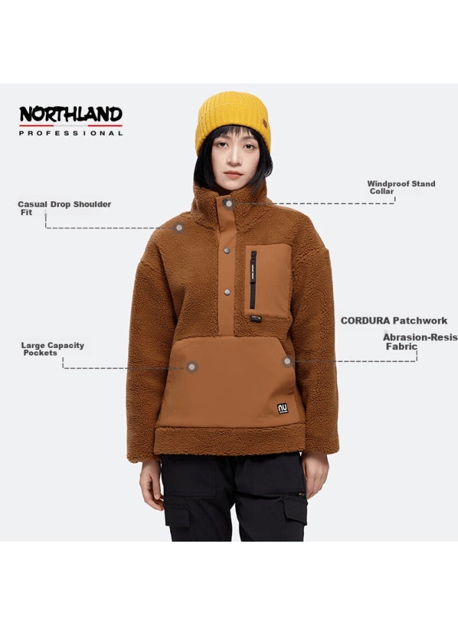 Northland Outdoor Casual Fleece Jacket Autumn Winter Women's Warm Durable Ncobn2633s Oak Brown 175 - Image 3