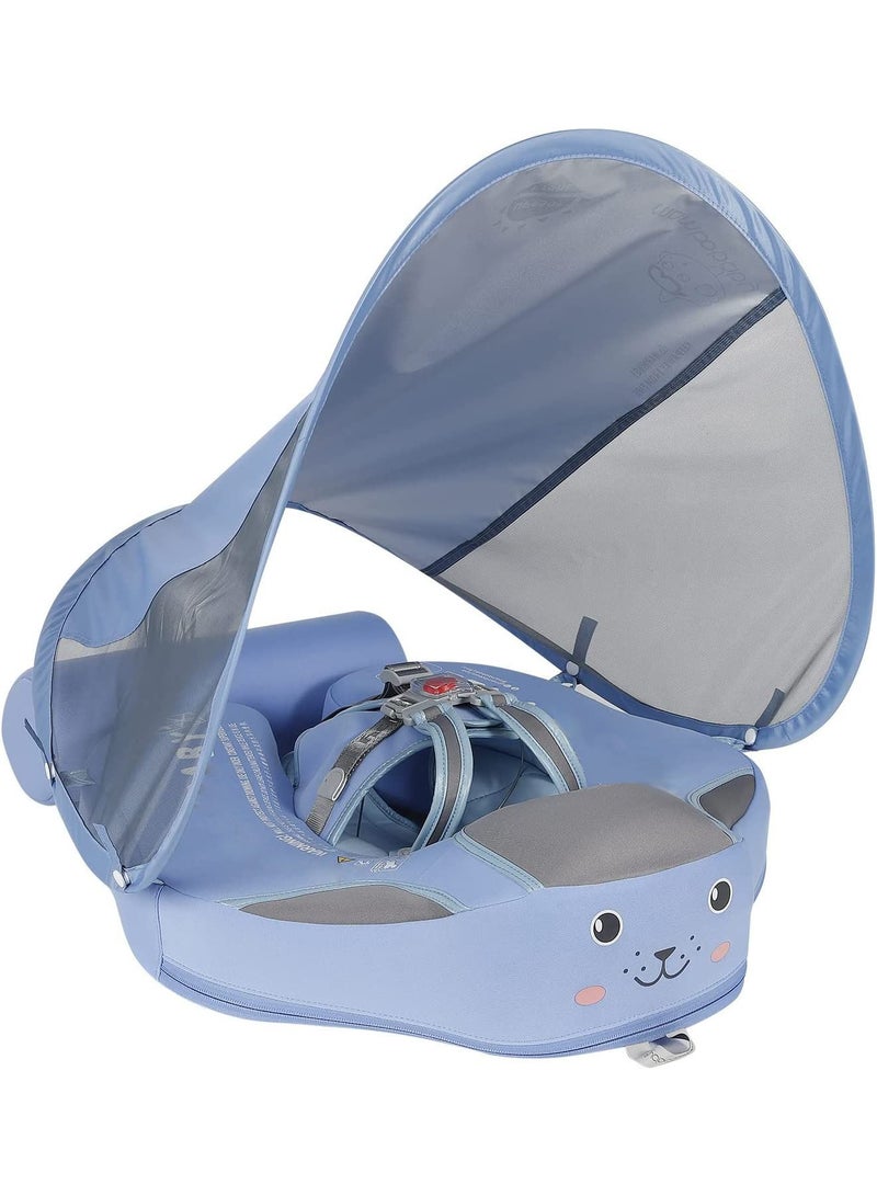 GT-Wheel Non-Inflatable Baby Floater with Sun Protection Canopy and Removable Safety Tail