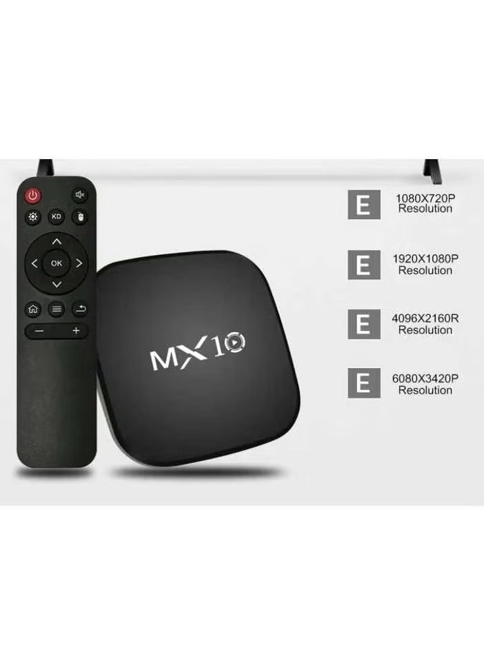 MX10 - Android 13 TV Box 4K 3D Smart IPTV Box with Dual 2.4G/5G WiFi, Streaming TV Stick for Movies, Apps, and Gaming High-Performance Smart Media Player - Image 1