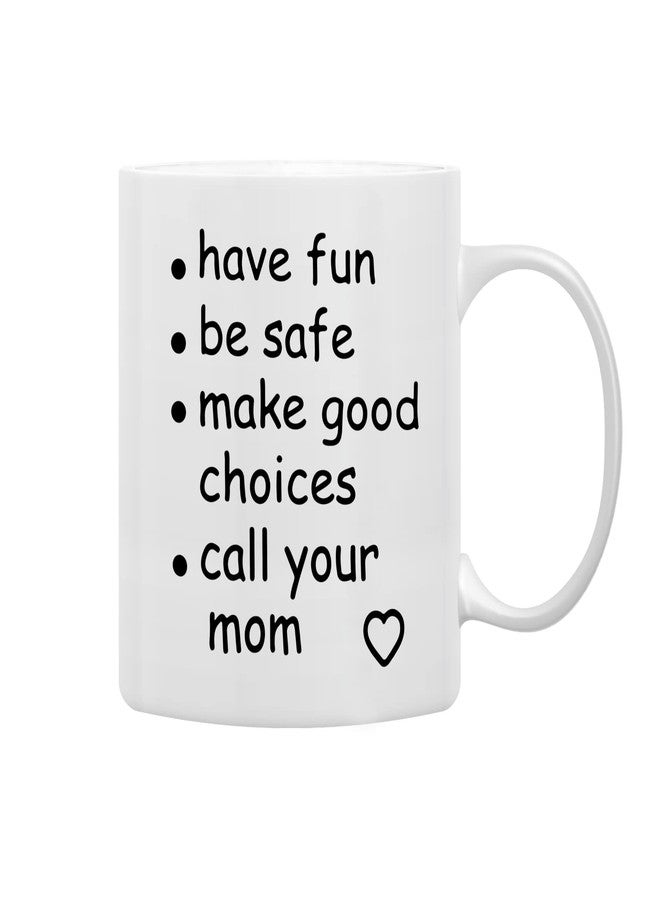 QASHWEY Funny Call Your Mom Coffee Mug, Graduation Gifts, Call Your Mom Coffee Cups Ceramic 11oz, College Gifts Tea Cup Mug Cup, Gift For College Freshmen - Image 1