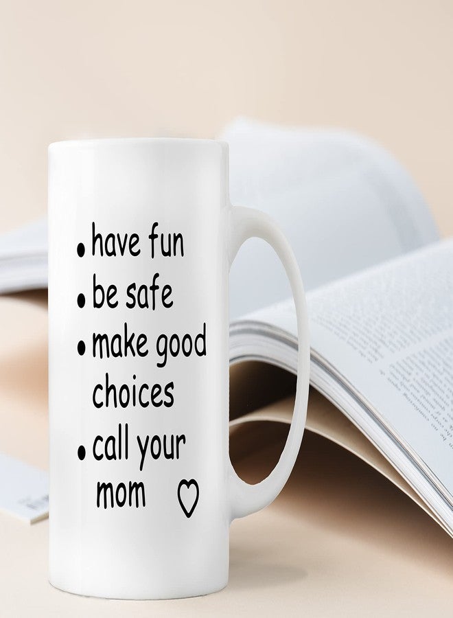 QASHWEY Funny Call Your Mom Coffee Mug, Graduation Gifts, Call Your Mom Coffee Cups Ceramic 11oz, College Gifts Tea Cup Mug Cup, Gift For College Freshmen - Image 2