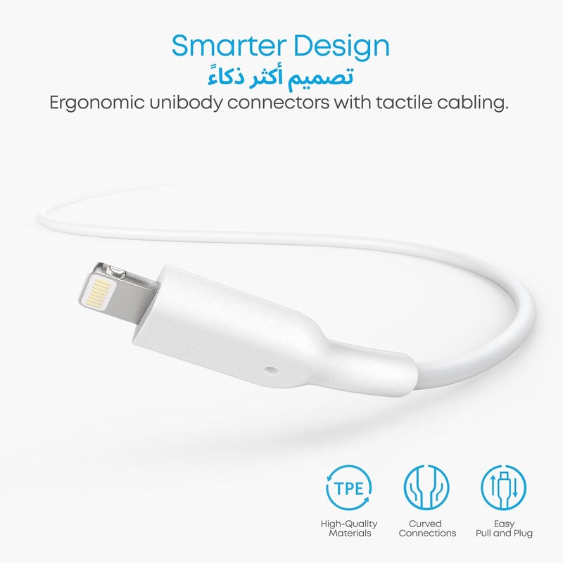 Anker Powerline II Lightning Cable, [3ft MFi Certified] USB Charging/Sync Lightning Cord Compatible with iPhone SE 11 11 Pro 11 Pro Max Xs MAX XR X 8 7 6S 6 5, iPad and More (White) - Image 5