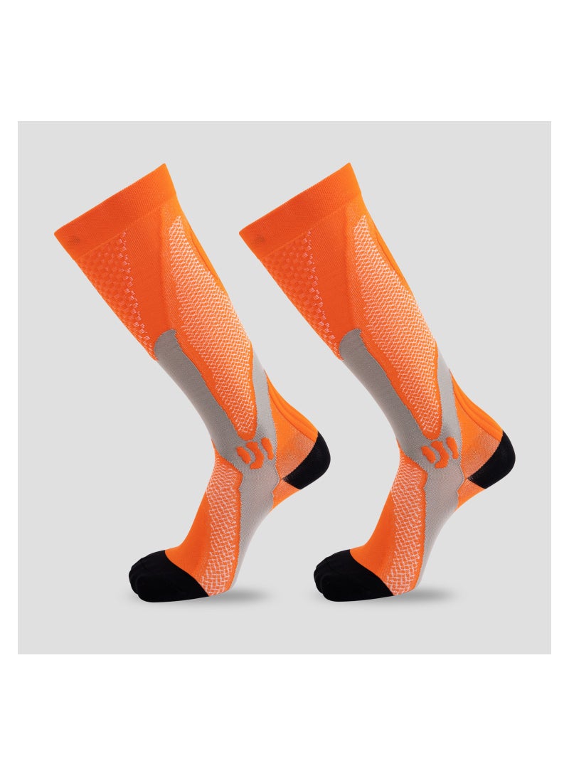KUYING Outdoor Cycling Fitness Slim Leg elastic Compression Socks Football Socks 