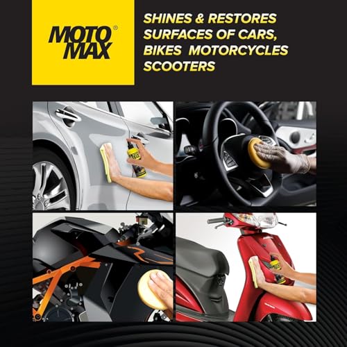 Motomax Protectant Spray (100 ml)| Repels dust, pollutants| Protect, Restore faded vinyl, plastic, leather, dashboard, rubber, tyres of Cars, Bikes, Motorcycles & Scooty| Provides long lasting shine - Image 3