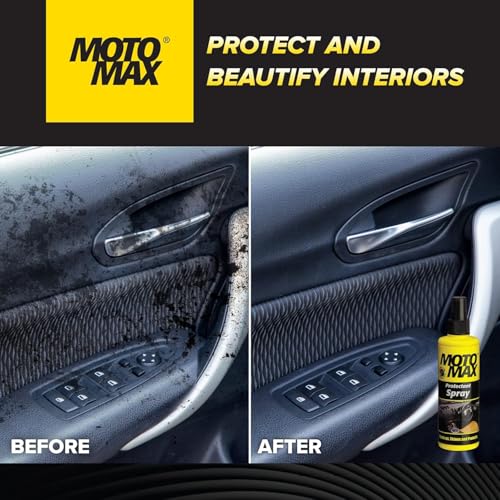 Motomax Protectant Spray (100 ml)| Repels dust, pollutants| Protect, Restore faded vinyl, plastic, leather, dashboard, rubber, tyres of Cars, Bikes, Motorcycles & Scooty| Provides long lasting shine - Image 4