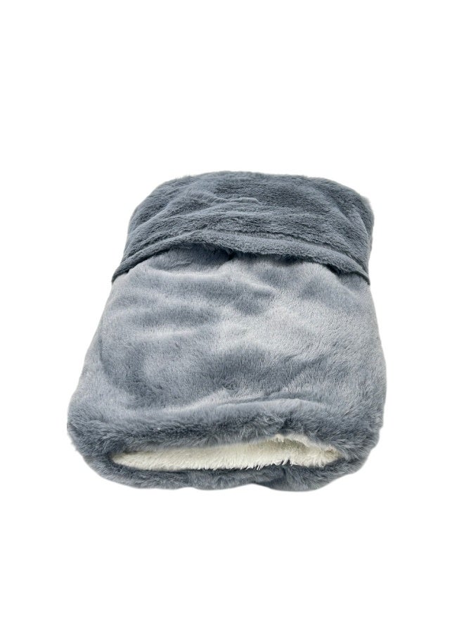 B&D electric hot water bag with plush grey cover and heating pad with power cord for pain relief muscle relaxation menstrual comfort winter warming reusable portable heating solution for home office travel - Image 3