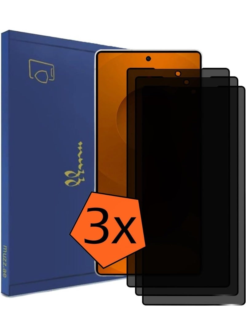Muzz Screen Protector Suitable for Samsung S25 Ultra Screen Protector Privacy Protection Glass Protector for Samsung Galaxy S25 Ultra Privacy Screen Protector Tempered Glass - 3 PACK (Galaxy S25 Ultra) - Image 1