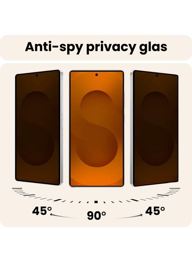 Muzz Screen Protector Suitable for Samsung S25 Ultra Screen Protector Privacy Protection Glass Protector for Samsung Galaxy S25 Ultra Privacy Screen Protector Tempered Glass - 3 PACK (Galaxy S25 Ultra) - Image 4